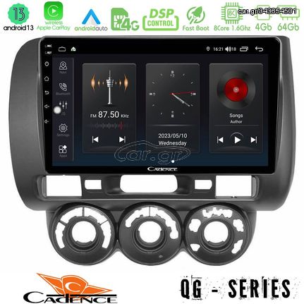 MEGASOUND - Cadence QG Series 8Core Android13 4+64GB Honda Jazz 2002-2008 (Manual A/C) Navigation Multimedia Tablet 9"