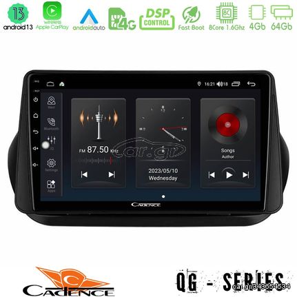 MEGASOUND - Cadence QG Series 8Core Android13 4+64GB Fiat Fiorino/Citroen Nemo/Peugeot Bipper Navigation Multimedia Tablet 9"