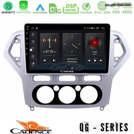 MEGASOUND - Cadence QG Series 8Core Android13 4+64GB Ford Mondeo 2007-2010 Manual A/C Navigation Multimedia Tablet 10"