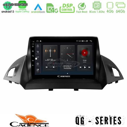 MEGASOUND - Cadence QG Series 8Core Android13 4+64GB Ford C-Max/Kuga Navigation Multimedia Tablet 9"