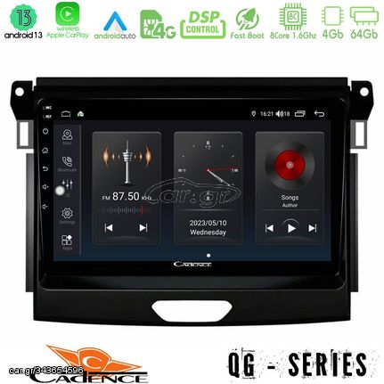 MEGASOUND - Cadence QG Series 8Core Android13 4+64GB Ford Ranger 2017-2022 Navigation Multimedia Tablet 9"