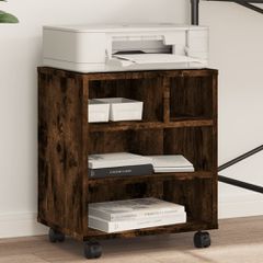Βάση Εκτυπωτή με Ρόδες Καπνιστή Δρυς 41 x 32 x 48 εκ. 840622