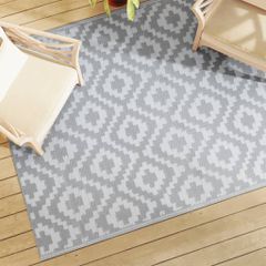 vidaXL Χαλί εξωτερικού χώρου ARAKIL Γκρι 160x230 cm PP