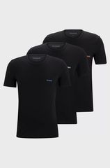 HUGO Ανδρικό T-Shirt Σετ 3 Τμχ. Underwear With Logo Print Μαύρο
