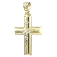 Σταυρός σε χρυσό Κ14 λουστραρισμένος με τον Εσταυρωμένο σε λευκό χρυσό για βάπτιση Βάρος Σταυρού 2.90 γραμμάρια
Θα φροντίσουμε για τη συσκευασία δώρου