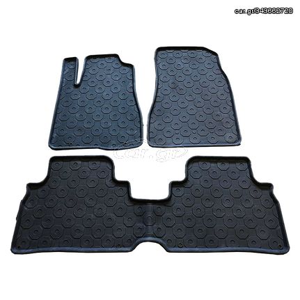 Πατάκια Σκαφάκια 3D Από Λάστιχο Για Lexus RX330 / RX350 / RX400 2003+ "Star Diamond" 3 Τεμάχια Μαύρα