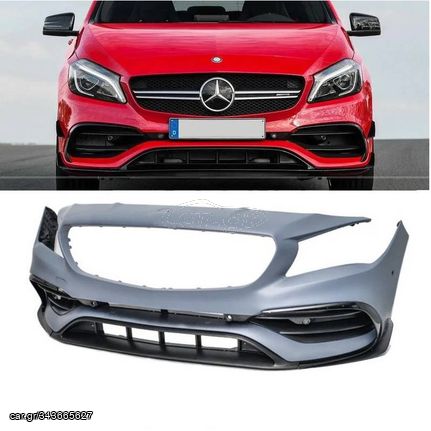 Μπροστινός Προφυλακτήρας Για Mercedes-Benz A-Class W176 12-18 Amg A45 Facelift Look