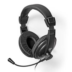 Στερεοφωνικό over-ear headset με καλώδιο 1.80m, σε μαύρο χρώμα. - NEDIS CHST210BK