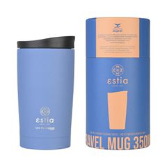 Estia 01-20378 Travel Μπουκάλι Θερμός Ανοξείδωτο Denim 350ml, Μπλε