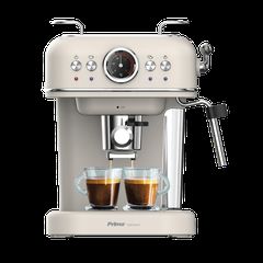 Primo PREM-40445 Μηχανή Καφέ Espresso Eco 20Bar 3σε1 Αναλογικό καντράν θερμοκρασίας Ιβουάρ-Chrome