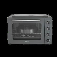 Primo PREO-40456NS Φουρνάκι Με 2 Κεραμικές Εστίες 50L Με Αέρα & Υάλινη Πρόσοψη Ανθρακί