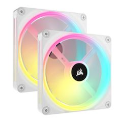 Corsair ICUE LINK QX140 Case Fan με RGB Φωτισμό 2τμχ Λευκό