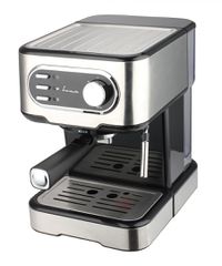 Fram FEM-850BKSS Αυτόματη Μηχανή Espresso 850W Πίεσης 15bar, Ασημί