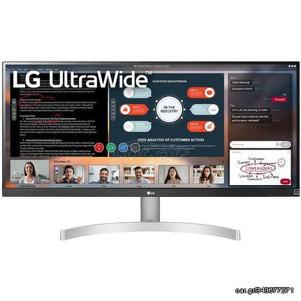 LG 29WN600-W.AEU Ultrawide IPS Monitor 29" FHD 2560x1080 με Χρόνο Απόκρισης 5ms GTG, F