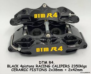 R4 BLACK DTM 4 PISTON CALIPERS FOR DISKS 325mm-345mm