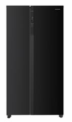Heinner HSBS-HM532NFBKE++ Ψυγείο Ντουλάπα Total NoFrost Inverter 532lt Υ177xΠ90xΒ66εκ. Μαύρο, E