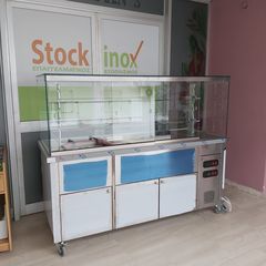 Βιτρίνα ψητών σούβλας, επιδαπέδια/τροχήλατη, 180*80*140 εκ. Ποιότητα & Τιμή Stockinox-thumb-9