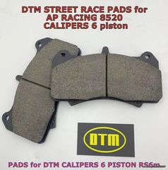 DTM PADS ΤΑΚΑΚΙΑ ΓΙΑ ΔΑΓΚΑΝΕΣ APRACING 8520 / DTM RS6m