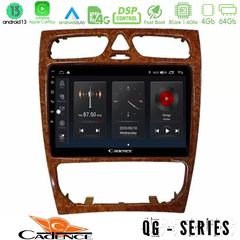 Cadence QG Series 8Core Android13 4+64GB Mercedes C Class (W203) Navigation Multimedia Tablet 9" (Wooden Style)