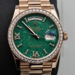 Rolex Day-Date Replica 36mm Everose gold and diamonds 