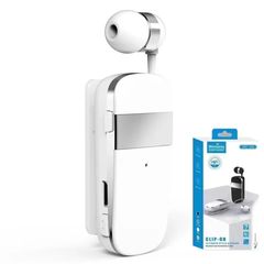 Ακουστικό Bluetooth Handsfree In-Ear με Δυνατότητα Σύνδεησης 2 Συσκευών & Κλιπ - Λευκό - Fineblue K53