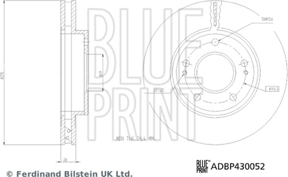 Blue Print Δισκόπλακα - ADBP430052