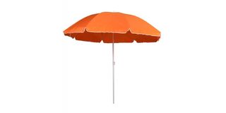 Ομπρέλα θαλάσσης στρόγγυλη 2 μέτρα μεταλλική σε πορτοκαλί χρώμα 100-00259