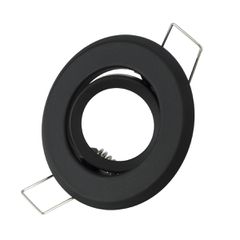 GLOBOSTAR® DELTA 77801 Χωνευτή Κινούμενη Βάση για Σποτ MR11 με Ντουί GU10/GU5.3 IP20 - Μαύρο Ματ - Μ7 x Π7 x Υ2.1cm / Q5.5cm