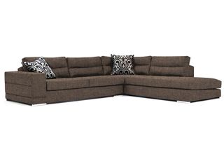 Γωνιακός καναπές Cane, 260x200x71cm, Καφέ - Αριστερή Γωνία - PL8261