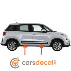 Fiat 500L Νίκελ Διακοσμητικά Πορτών