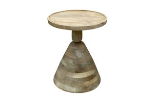 Τραπέζι βοηθητικό "SPELLO" από ξύλο σε φυσικό χρώμα Φ38x46