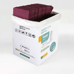 Οδοντιατρική πετσέτα Soft Care Plus - Μπορντώ 2ply + 1ply χωρίς Dispenser 500τμχ