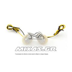 ΦΛΑΣ LED ΓΙΑ ΦΕΡΙΝΓΚ ΜΕ ΠΑΞΙΜΑΔΙ YAMAHA FZ1/R1/R6 ΛΕΥΚΟ MS-PARTS ΣΕΤ