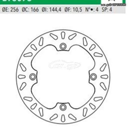 Δισκόπλακα DF5073A XLV600 650 700 εμπρός 256-166-144 4τρ NEWFREN