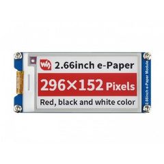 2.66inch E-Paper E-Ink Display Module (B), 296×152, Red / Black / White, SPI