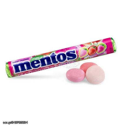 ΚΑΡΑΜΕΛΕΣ MENTOS STRAWBERRY MIX 37.5gr