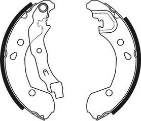 Σετ σιαγόνων φρένων NISSAN MICRA C+C III, MICRA III, NOTE, TERRANO, TIIDA; RENAULT CLIO III, MODUS 1.0-2.0 01.03-