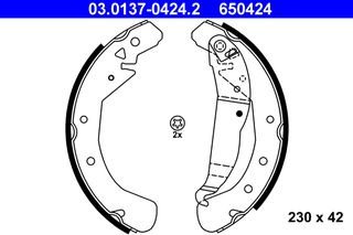 Σετ σιαγόνων φρένων OPEL ASTRA G, ASTRA G CLASSIC, ASTRA G/KOMBI, ASTRA H, ASTRA H CLASSIC, ASTRA H GTC, ASTRA H/KOMBI, COMBO TOUR, COMBO/MINIVAN, ZAFIRA A 1.2-1.7D 02.98-