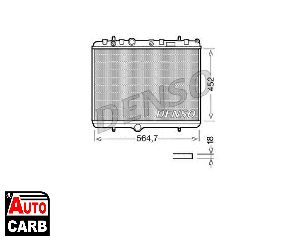 Ψυγείο Νερού Κινητήρα DENSO DRM21055 για CITROEN C5 2004-, CITROEN C-ELYSEE 2012-, CITROEN DS3 2009-2016