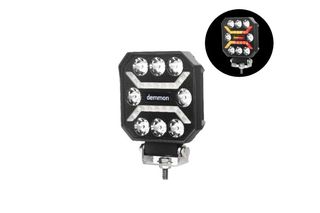 5΄΄ LED Προβολέας SLIM 9-32 Volt Υψηλής Ισχύος 27W Λευκό / Πορτοκαλί /Κόκκινο 110mm x 110mm x 37mm IP68