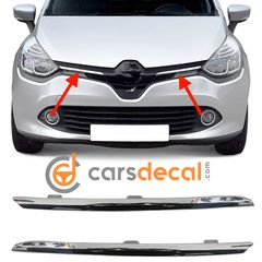 Renault Clio 4 Διακοσμητικά Χρωμίου Μάσκας 