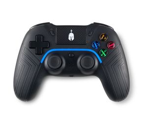 Spartan Gear - Aspis 4 Wired  Wireless Controller (Compatible with PC [wired] and Playstation 4 [wireless]) (colour:Black)