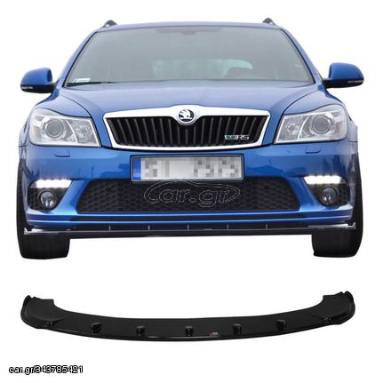 Μπροστινό Spoiler Για Skoda Octavia 2 (1Z) 09-13 RS Προφυλακτήρα Μαύρο Γυαλιστερό Από Abs Πλαστικό Maxton Design 1 Τεμάχιο