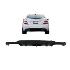 Diffuser Πίσω Προφυλακτήρα Για Mercedes-Benz C-Class W204 11-14 Facelift Amg C63 Look Με 2 Διπλές Εξατμίσεις Δεξιά & Αριστερά Από Abs Πλαστικό 1 Τεμάχιο