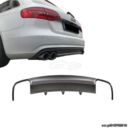 Diffuser Πίσω Προφυλακτήρα Για Audi A4 B8 12-15 Facelift Sedan/Avant S4 Look Από Abs Πλαστικό 1 Τεμάχιο