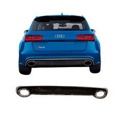 Diffuser Πίσω Προφυλακτήρα Για Audi A6 C7 Pre-Facelift 11-14 Sedan / Avant RS6 Look Με Μπούκες Από Abs Πλαστικό