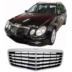 Μάσκα Για Mercedes-Benz E-Class W211 06-09 Avantgarde Χρώμιο/Μαύρο 1 Τεμάχιο