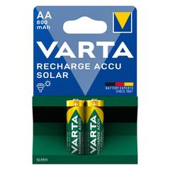Varta 56736 Recharge Accu Solar Επαναφορτιζόμενες Μπαταρίες AA Ni-MH 800mAh 1.2V 2τμχ**