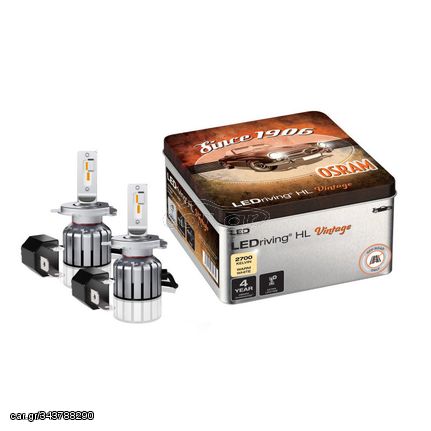 Λάμπες Led H4/R2/H19 Osram 12Volt 14/14Watt LEDriving HL Vintage 2700k Κίτρινο Χρώμα 64193DWVNT-2MB 2 Τεμάχια