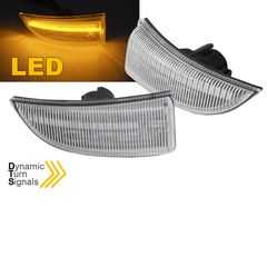 Φλας Καθρέπτη Για Renault Megane MK3 08-16, Scenic & Grand Scenic III 09-15, Fluence 09-19, Laguna 07-15 Dynamic Led Άσπρα 2 Τεμάχια